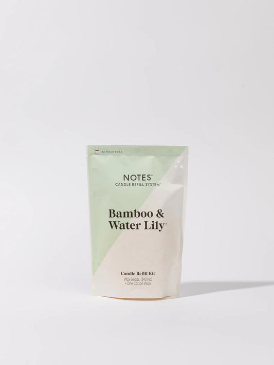 NOTES® Sustainable Candle Refill Kit - Bamboo & Water Lily-Candles-Notes Candles-The Twisted Chandelier