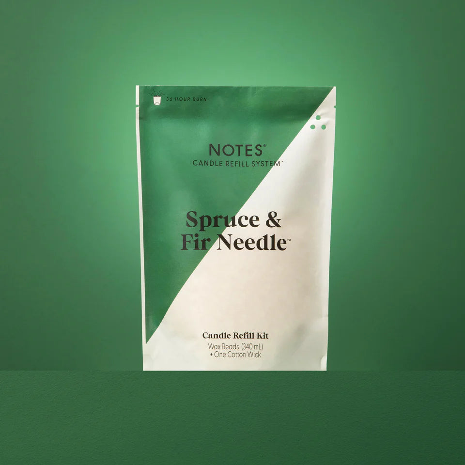 NOTES® Sustainable Candle Refill Kit - Spruce & Fir Needle-Candles-Notes Candles-The Twisted Chandelier