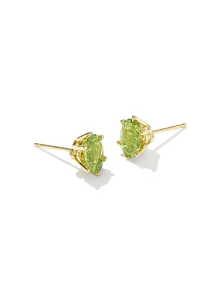 Kendra Scott Cailin Crystal Stud Earrings Gold Green Peridot Crystal-Earrings-Kendra Scott-E2056GLD-The Twisted Chandelier