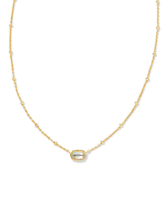 Kendra Scott Mini Elisa Satellite Short Pendant Necklace Gold Dichroic Glass-Necklaces-Kendra Scott-FD 04/08/25,N00454GLD-The Twisted Chandelier