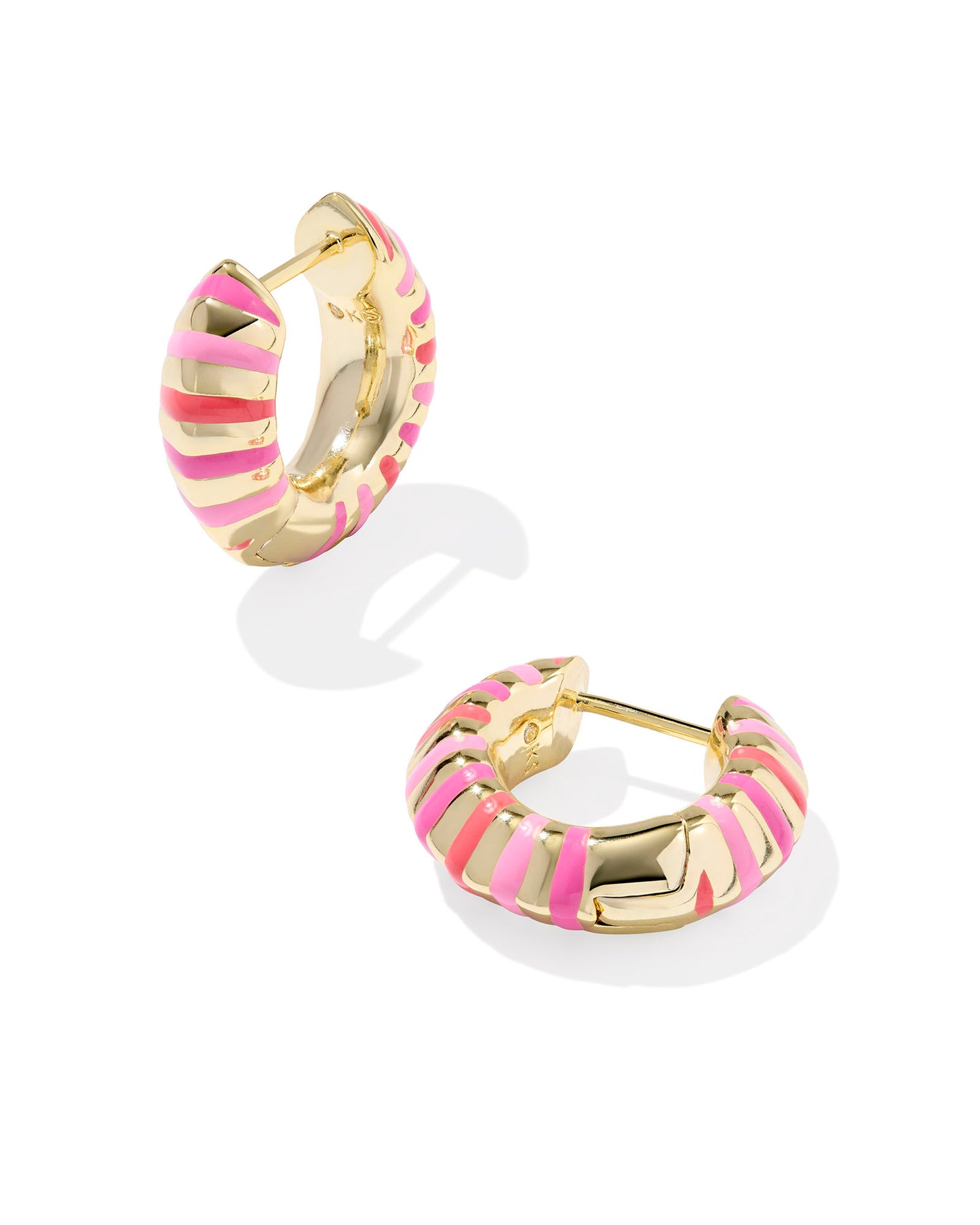 Kendra Scott Mikki Enamel Huggie Earrings Gold Pink Mix-Earrings-Kendra Scott-E00794GLD,Sale Kendra Scott-The Twisted Chandelier