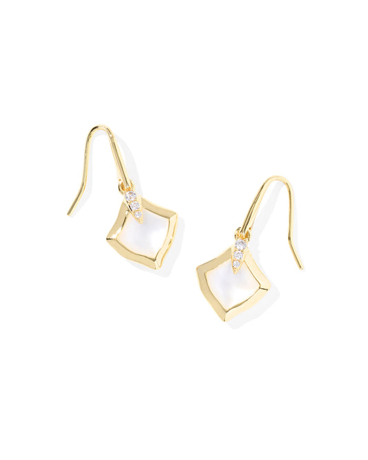 Kendra Scott Joelle Small Drop Earrings Gold Ivory Mother Of Pearl-Earrings-Kendra Scott-E00801GLD,Sale Kendra Scott-The Twisted Chandelier