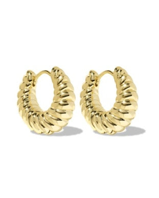 Kendra Scott Sandy Huggie Gold Earrings-Earrings-Kendra Scott-The Twisted Chandelier
