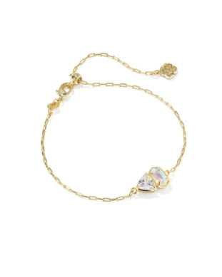 Kendra Scott Tatum Delicate Chain Bracelet Gold White CZ Mix-Bracelet-Kendra Scott-The Twisted Chandelier