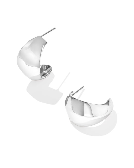 Kendra Scott Krista Metal Hoop Earrings Silver-Earrings-Kendra Scott-E00639RHD,FD 03/05/25,Sale Kendra Scott-The Twisted Chandelier