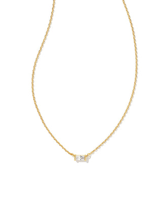 Kendra Scott Juliette Pendant Necklace Gold White Crystal-Necklaces-Kendra Scott-N1855GLD-The Twisted Chandelier