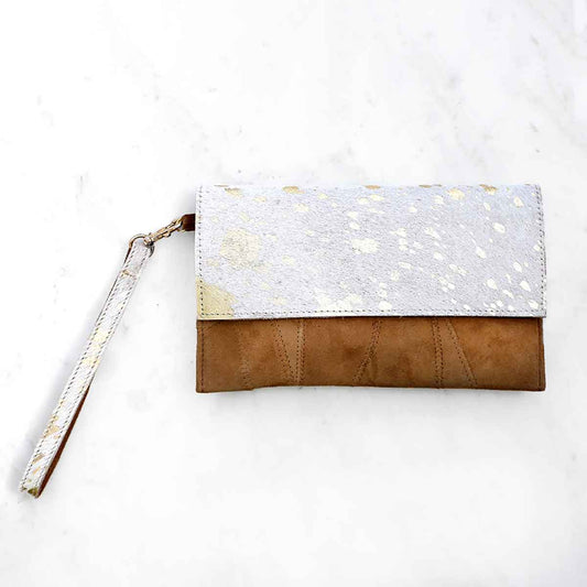 Alana Speckled Metallic Hide Wristlet-Bag-The Royal Standard-05/30/23-The Twisted Chandelier
