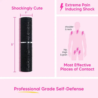 Black Glitter Mini Stun Gun-Personal Defense-BLINGSTING-Accessories,Faire-The Twisted Chandelier