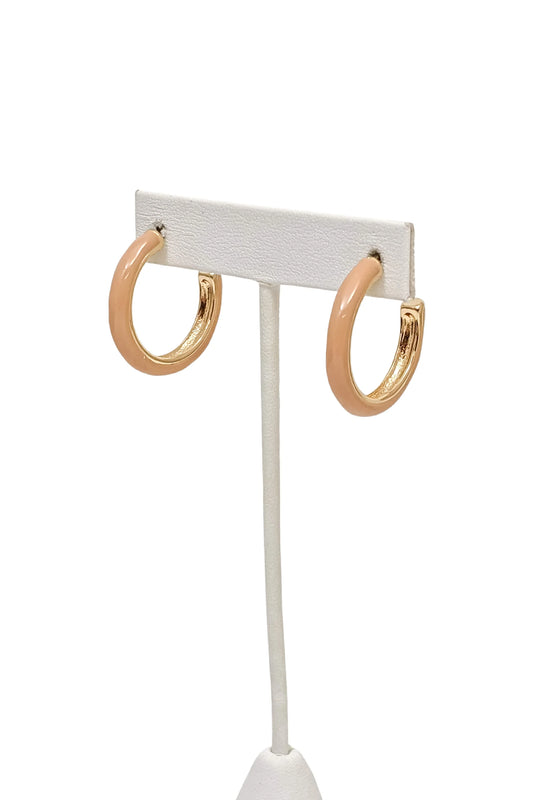 Danette Hoops -Light Brown-Hoop Earrings-MY GIRL IN LA-The Twisted Chandelier