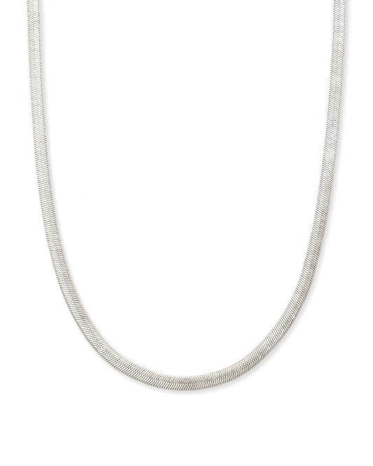 Kendra Scott Kassie Chain Necklace - Silver-Necklace-Kendra Scott-APRIL2022,KS,N1717RHD-The Twisted Chandelier
