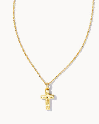 Kendra Scott Cross Pendant Necklace Gold Metal-Necklaces-Kendra Scott-N1759GLD-The Twisted Chandelier