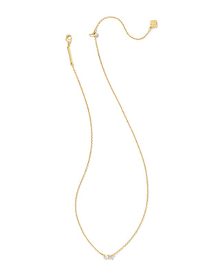 Kendra Scott Juliette Pendant Necklace Gold White Crystal-Necklaces-Kendra Scott-N1855GLD-The Twisted Chandelier