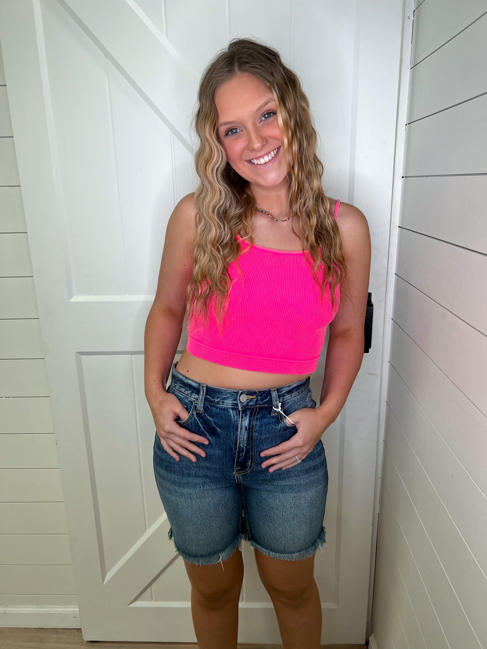 Claudie High Rise Frayed Hem Bermuda Shorts-Shorts-cello-$25 & Under Sale,05/25/24,09/06/23,1st,1st md,2nd md,8/09/23 md,bottoms,FAVES,Max Retail,not on the floor only in the bins,ST 99-The Twisted Chandelier